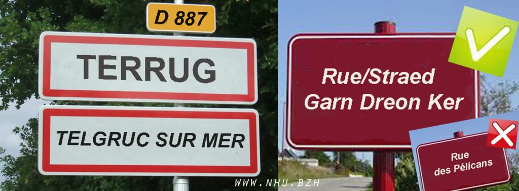 terrug-telgruc, place names