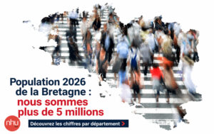Carte de la population Bretagne 2026 avec plus de 5 millions d’habitants dans les cinq départements bretons