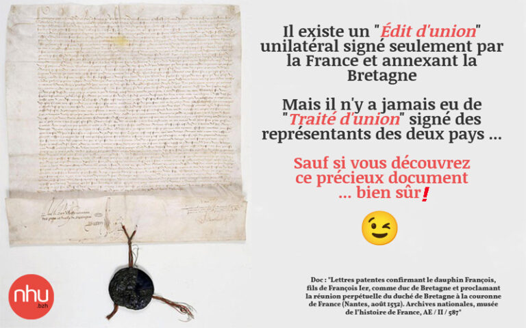 Le traité d'union entre la Bretagne et la France n'a jamais existé