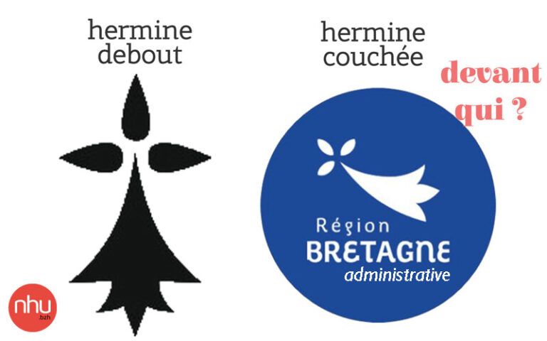 hermine bretonne debout ou couchée