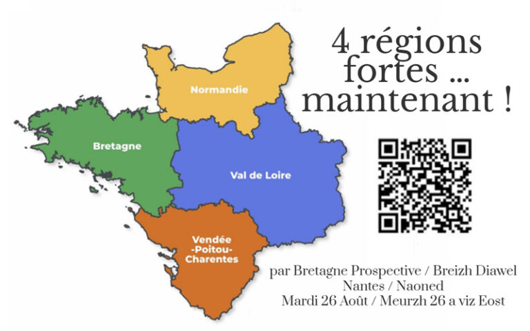 4 régions fortes dans l'ouest de l'Hexagone par Bretagne Prospective